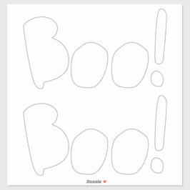 Boovit söt, handskriven typografi Halloween Klistermärken