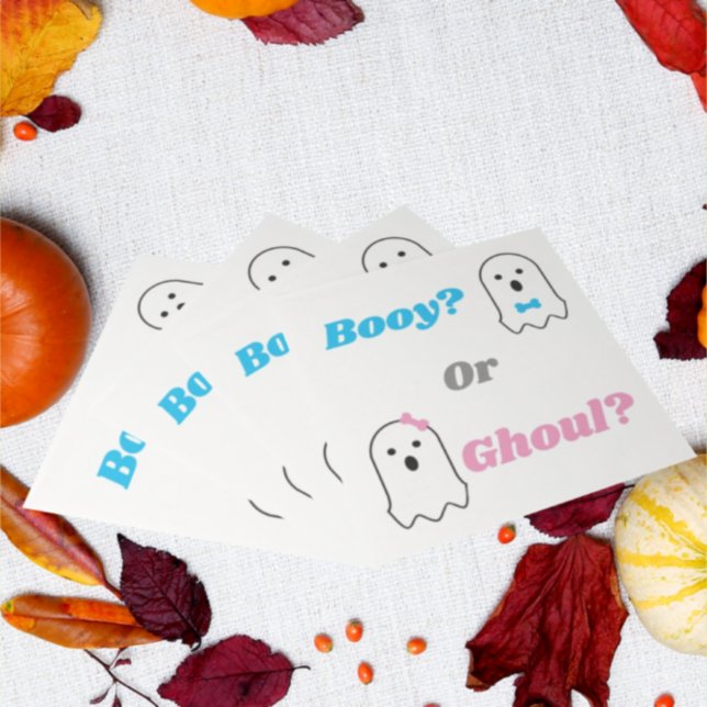 Booy eller Ghoul Halloween Ghost Gender Reveal Pappersservett (Skapare uppladdad)