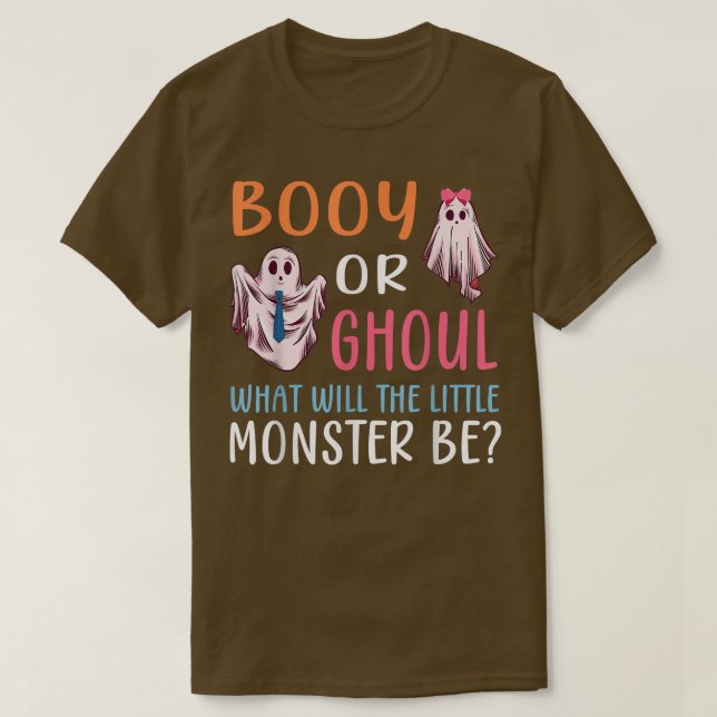 Booy eller Ghoul vad det lilla monstret blir Gend T Shirt (Design framsida)
