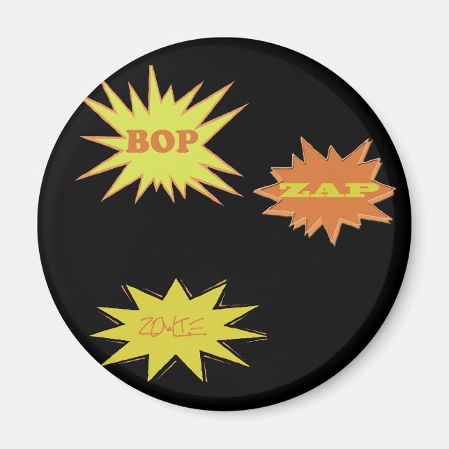 BOP ZAP ZOWIE RETRO MAGNET (Framsidan)