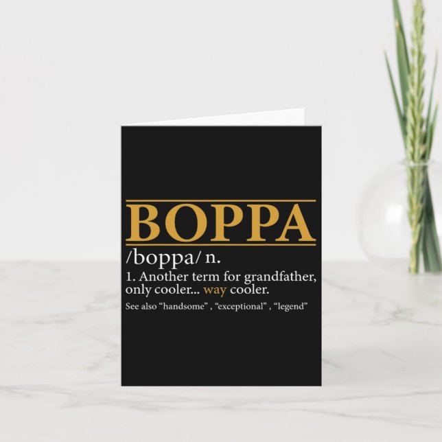 Boppa Definition Fars Dags Present Farfar Present  Kort (Framsida)