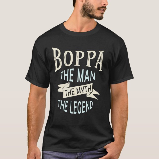 Boppa mannen myten legenden Original T Shirt (Framsida)