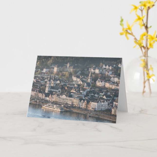 Boppard am Rhein Tyskland Kort (Gul blomma)