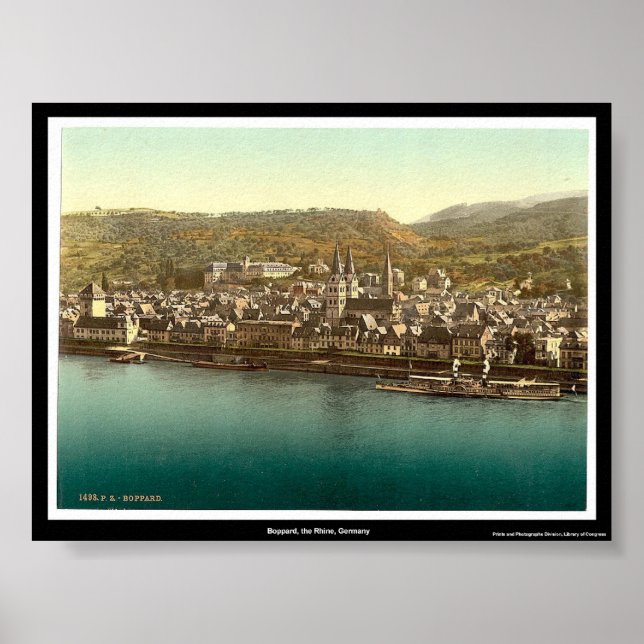 Boppard, Rhen, Tyskland Poster (Framsidan)