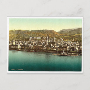 Boppard, Rhen, Tysklant sällsynt Photochrom Vykort
