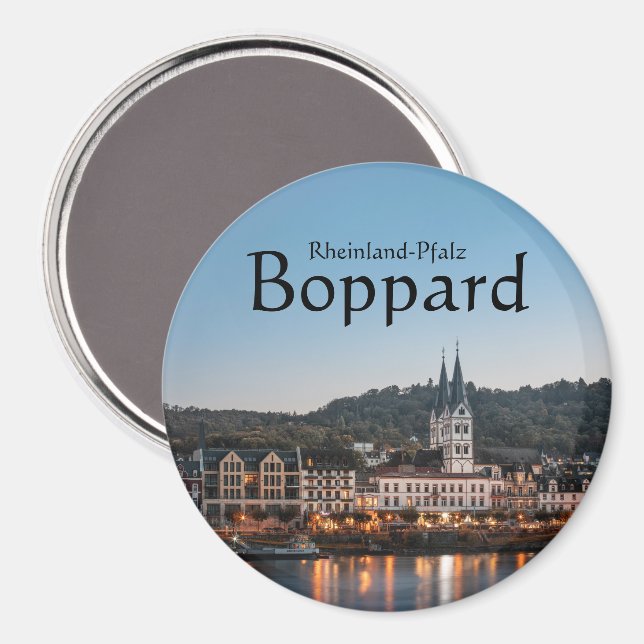 Boppard Tyskland Souvenir Magnet (Front/Back)