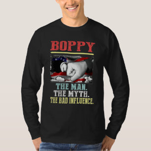 Boppy Man Myth Bad Influence Vintage American T Shirt