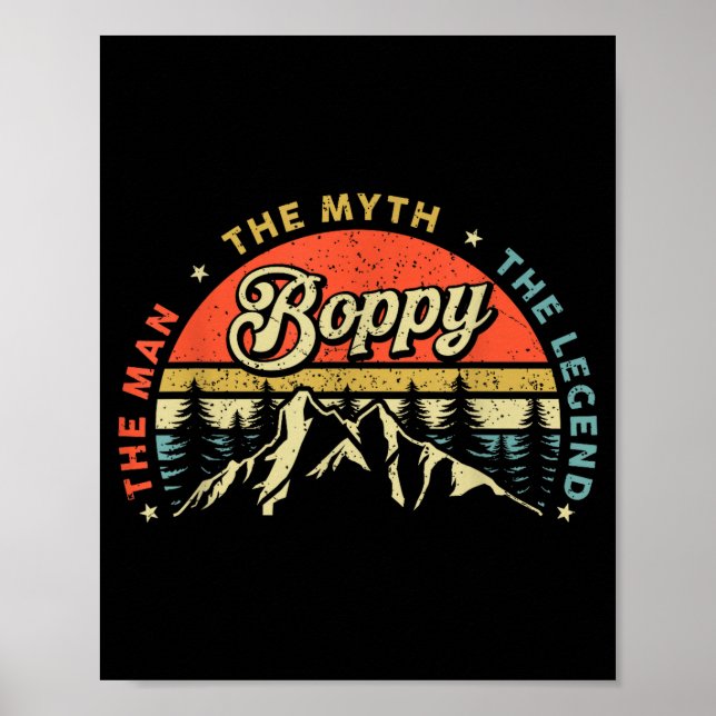 Boppy Man Myth Legend Funny Father's Day Grandpa M Poster (Framsidan)