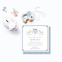 Boppy Rocking Horse Monogram Boy Shower