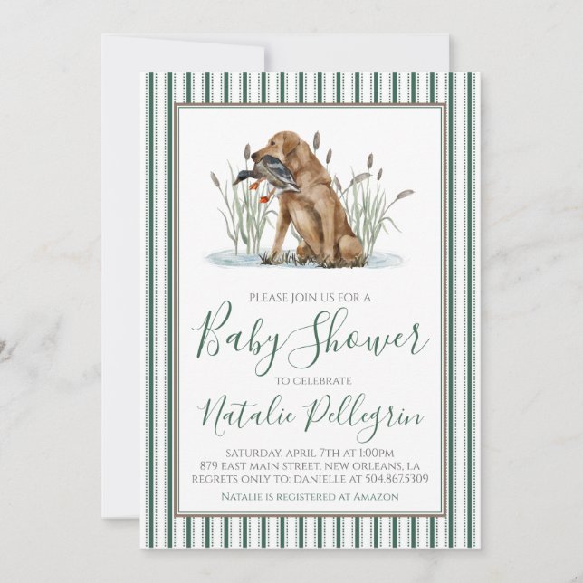 Boppy Southern Anka Hunter Baby Shower Inbjudningar (Framsida)