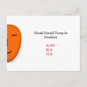 Bör Donald Trump bli president Lönsamt vykort