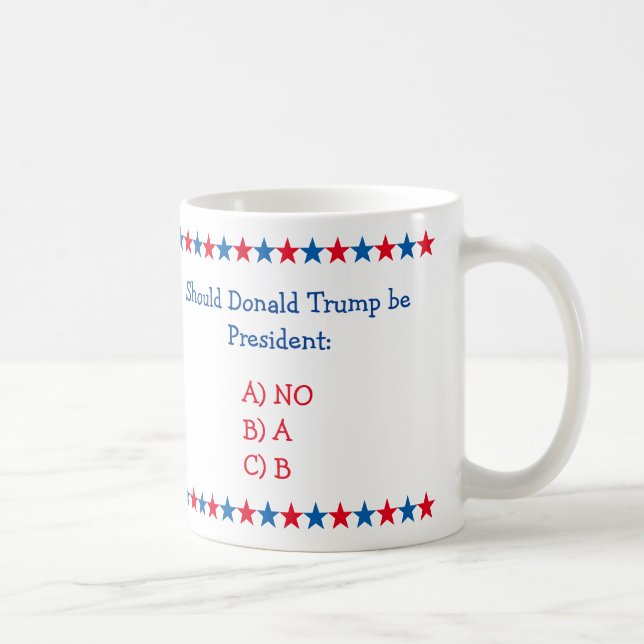 Bör Donald Trump vara president? Kaffemugg (Höger)