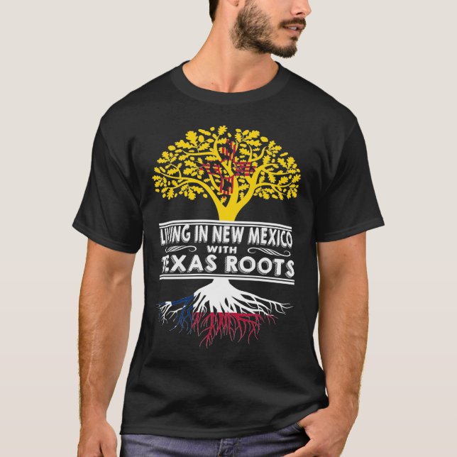 Bor i New mexico med Texas Roots T Shirt (Framsida)