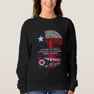 Bor i Texas med Ohio Roots Ancestry State T Shirt
