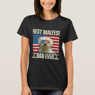 Bor Maltesisk Pappa All American Hund älskare Valp T Shirt