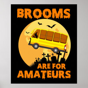 Bor till Amateurs flotta Buss Halloween Poster