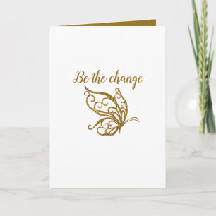 Bör vara en Guld-Butterfly-design Kort