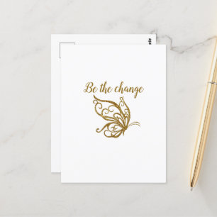 Bör vara en Guld-Butterfly-design Vykort