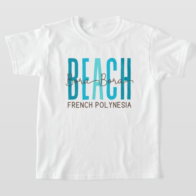 Bora Beach Fransk Polynesien (Oceanen) T Shirt (Laydown)