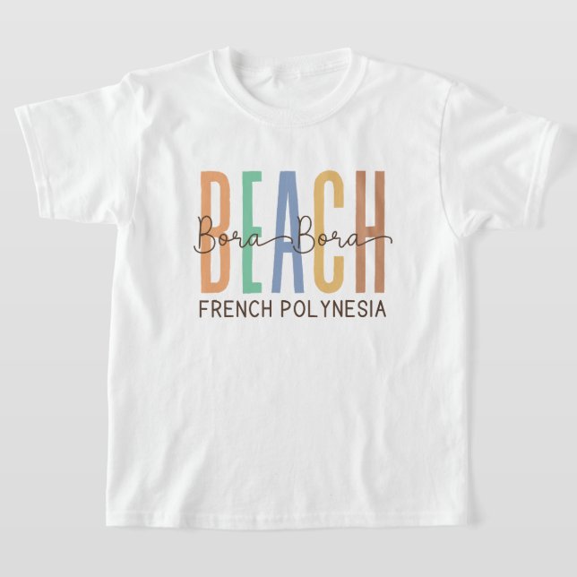 Bora Beach Fransk Polynesien (Sands) T Shirt (Laydown)