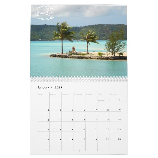 Bora Bora 2011-kalender Kalender (Jan 2027)