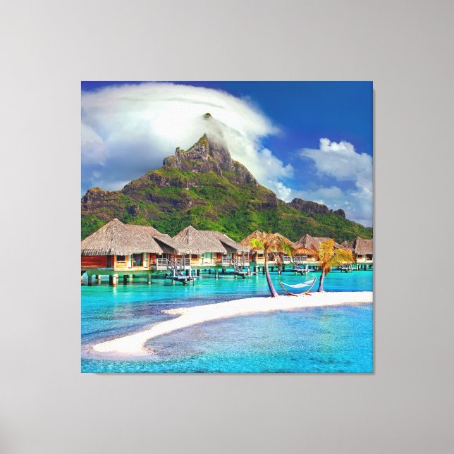ฺ Bora Bora Beach Canvastryck (Framsida)