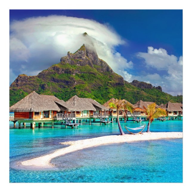 ฺ Bora Bora Beach Fototryck (Framsidan)