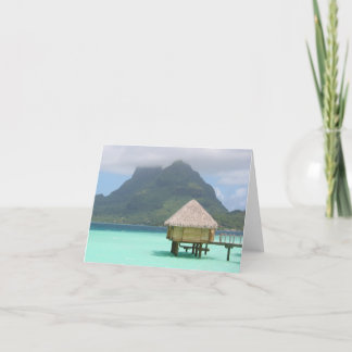 Bora Bora Bungalow-anteckningskort Kort
