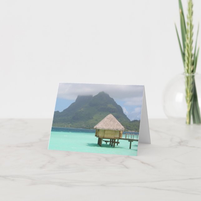 Bora Bora Bungalow-anteckningskort Kort (Framsida)
