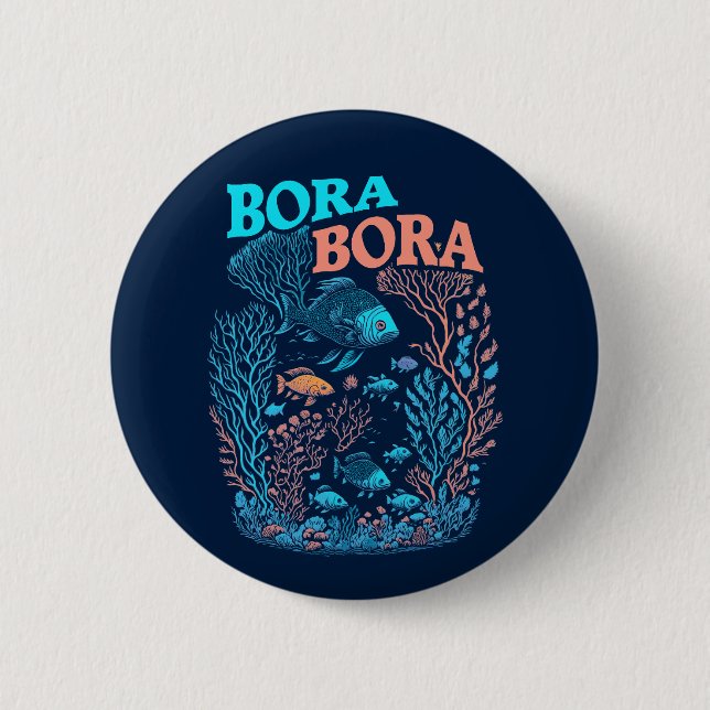 Bora Bora Coral Reef Knapp (Framsida)