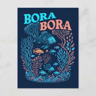 Bora Bora Coral Reef Vykort