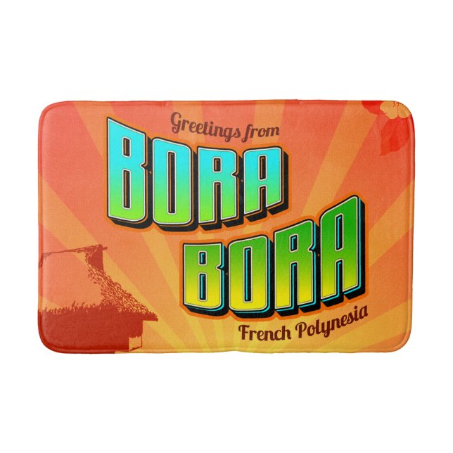 Bora Bora Fransk Polynesia Bathroom Mat Badrumsmatta (Framsidan)