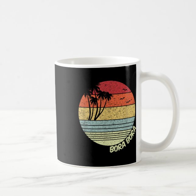 Bora Bora Fransk Polynesia Beach Vacation Souvenir Kaffemugg (Höger)