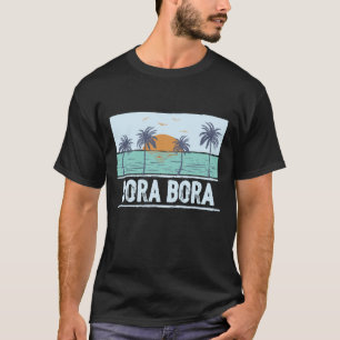Bora Bora fransk Polynesia tropisk solnedgång T Shirt