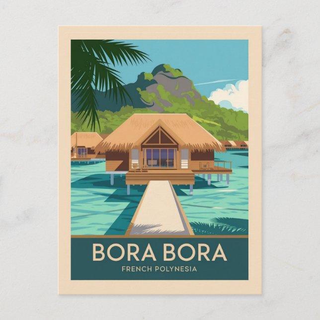 Bora Bora Fransk Polynesia Vykort (Framsida)