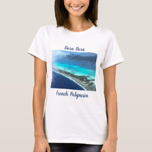 Bora Bora, Fransk Polynesien från Luft T Shirt