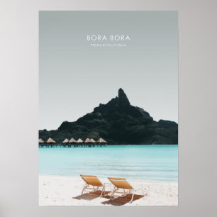 Bora Bora, Fransk Polynesien Travel Artwork Poster