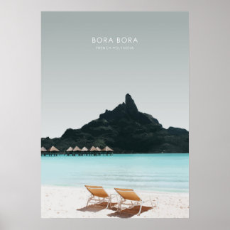 Bora Bora, Fransk Polynesien Travel Artwork Poster