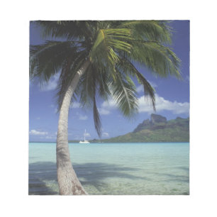 Bora Bora, Franska Polynesien Mt. Otemanu sedd Anteckningsblock