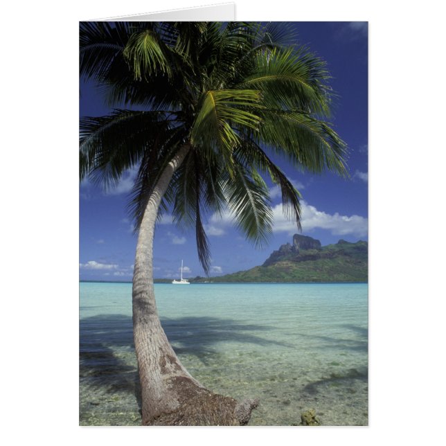 Bora Bora, Franska Polynesien Mt. Otemanu sedd Hälsningskort (Framsidan)