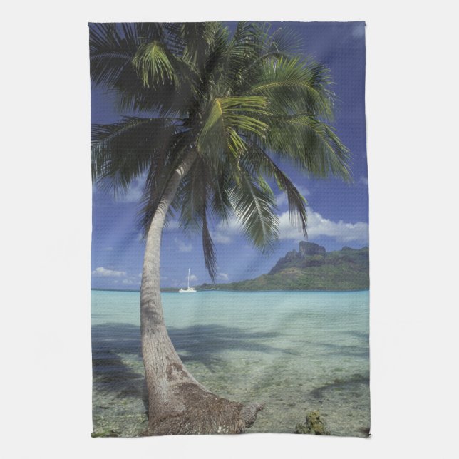 Bora Bora, Franska Polynesien Mt. Otemanu sedd Kökshandduk (Vertikal)