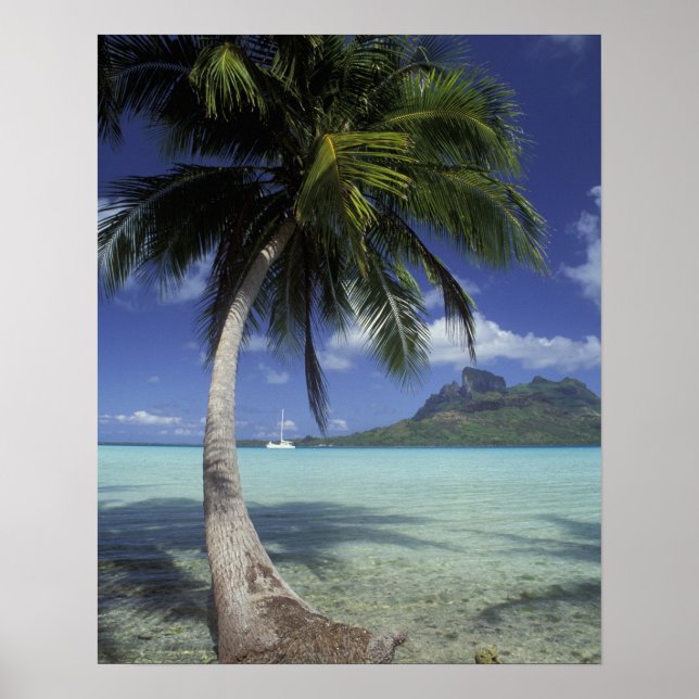 Bora Bora, Franska Polynesien Mt. Otemanu sedd Poster (Framsidan)