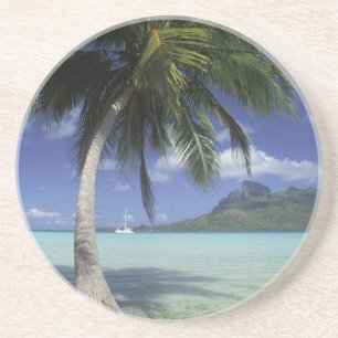 Bora Bora, Franska Polynesien Mt. Otemanu sedd Underlägg Sandsten