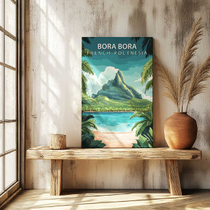 Bora Bora Franska Polynesien Resemålningstavla Can Canvastryck