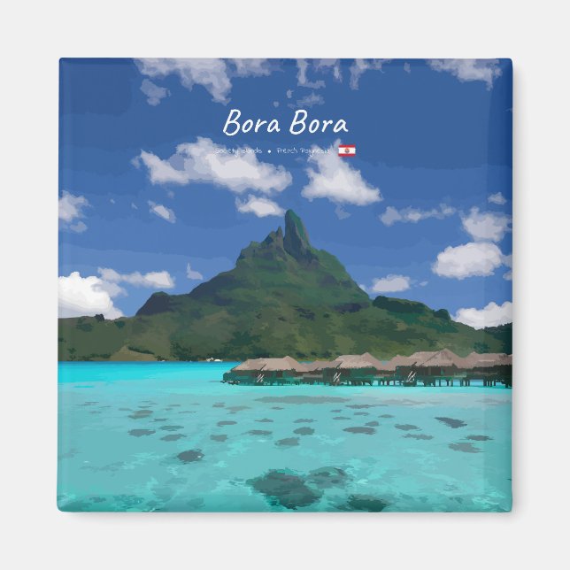 Bora Bora, Franska Polynesien - Strandresort Magnet (Framsidan)