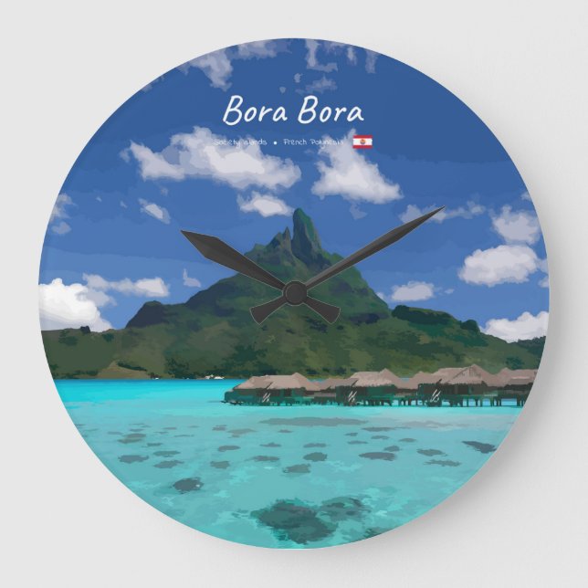 Bora Bora, Franska Polynesien - Strandresort Stor Klocka (Framsida)