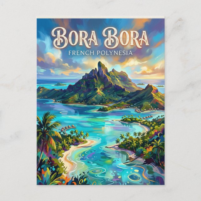 Bora Bora Franska Polynesien Vykort (Framsida)