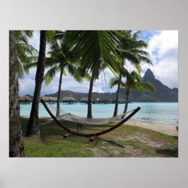 Bora Bora hammock Poster