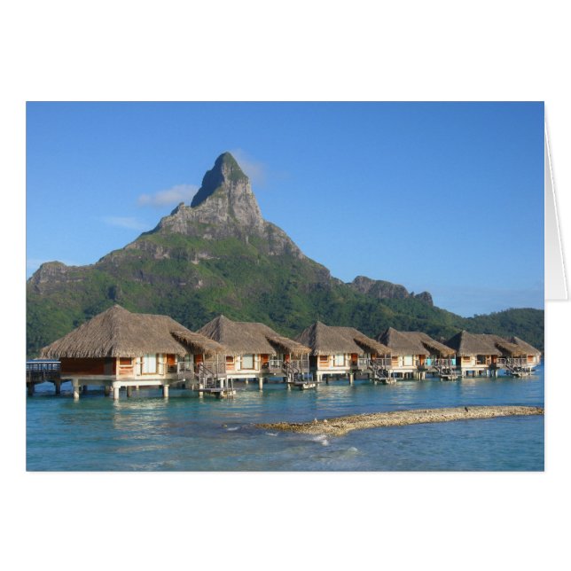 Bora Bora Huts Hälsningskort (Framsidan Horizontal)