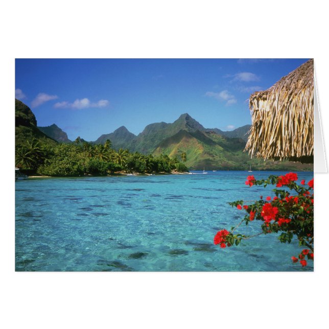 Bora Bora Island, Fransk Polynesia Hälsningskort (Framsidan Horizontal)